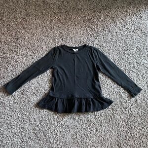 Girls Crewcuts Long Sleeve Peplum Shirt